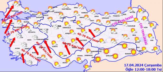Meteoroloji il il uyardı: Kuvvetli sağanak ve rüzgar etkili olacak - Resim: 14